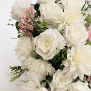 white artificial flower arrangement