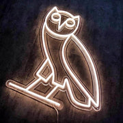 drake ovo owl neon sign placed on floor