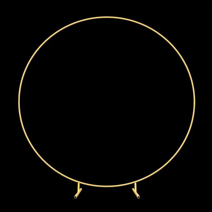 gold circle hoop backdrop